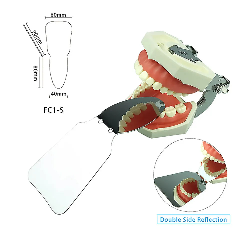 U Ortho Double Sided Stainless Steel Photographic Mirrors Angulated