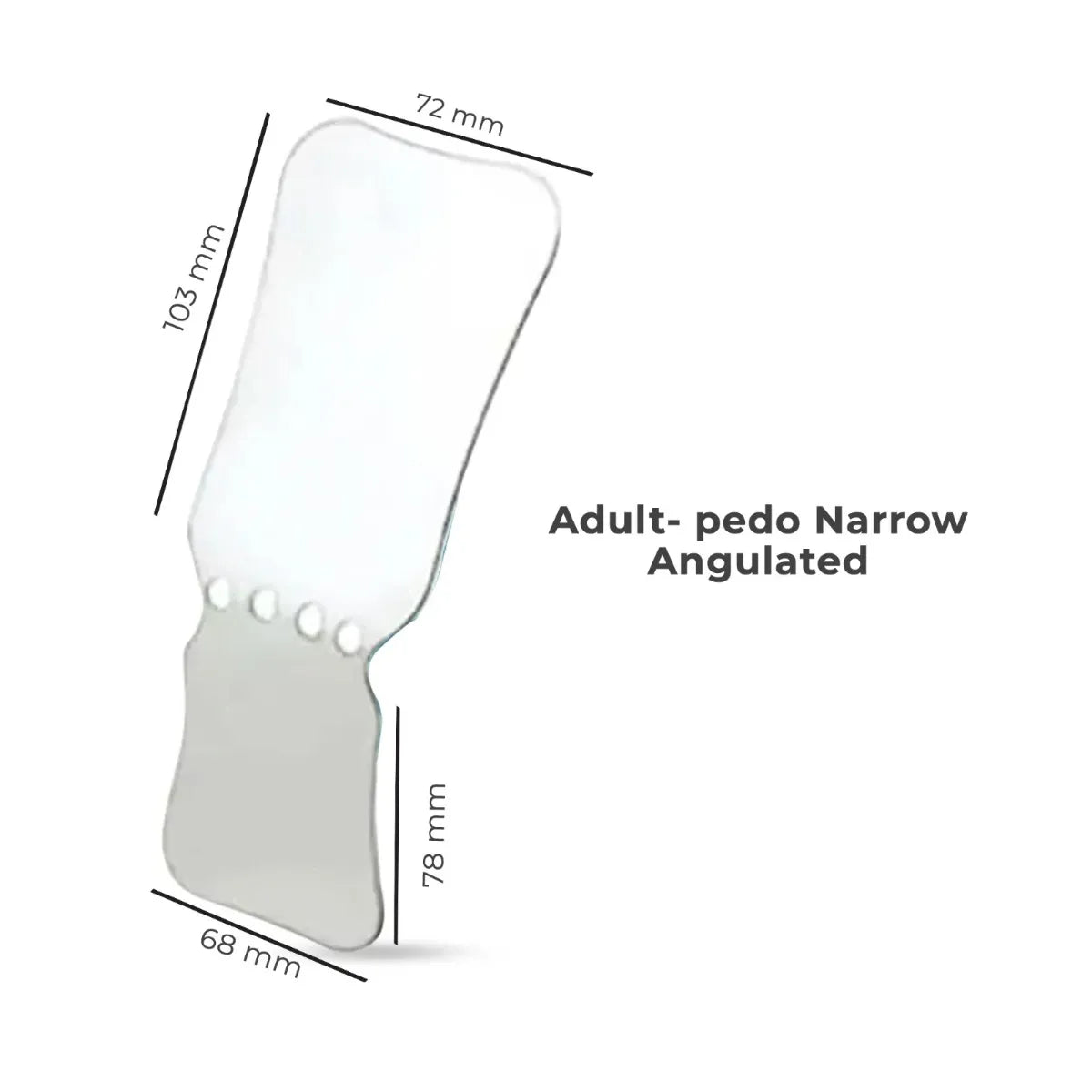 U Ortho Double Sided Stainless Steel Photographic Mirrors Angulated