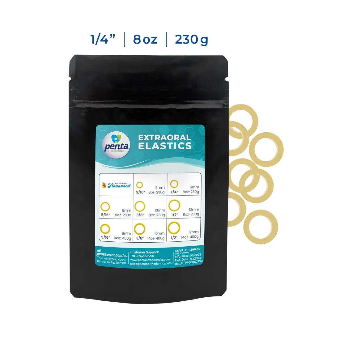 Penta Ortho Extraoral Elastics (Light)