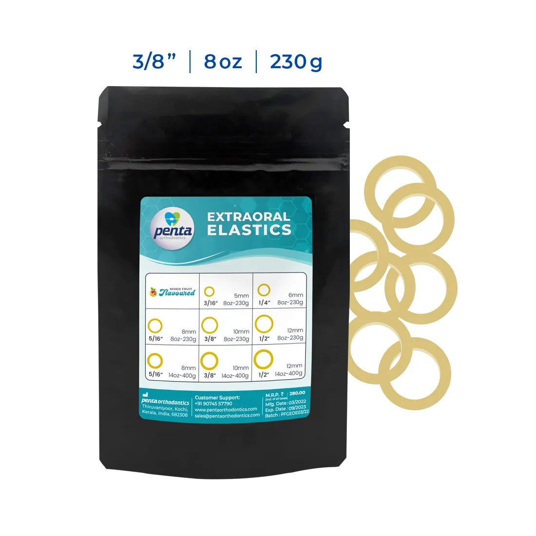 Penta Ortho Extraoral Elastics (Light)