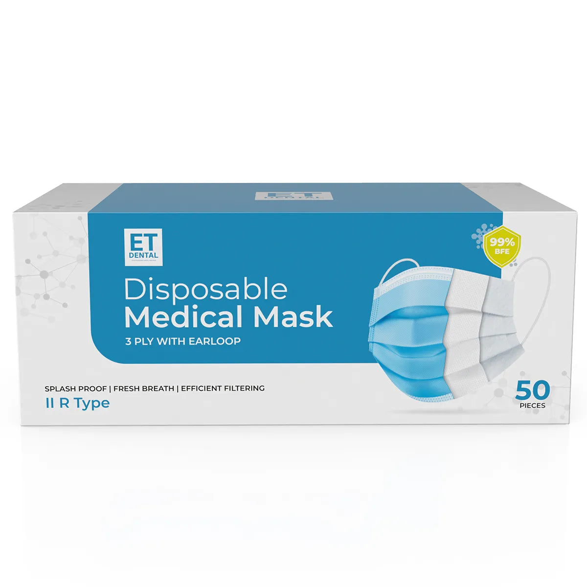 FBD Dental 3 Ply Mask (Pk of 50)
