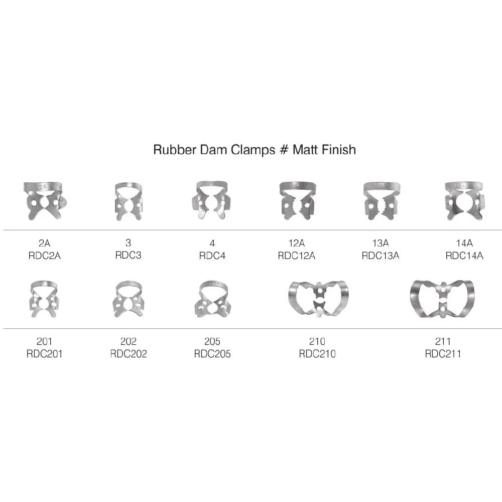 GDC Rubber Dam Clamp Set Of 11 With Clamp Holder (Rdcob11)