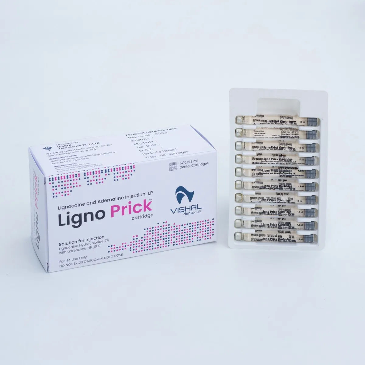 Vishal DentoCare Ligno Prick Cartridges (Pack of 50)