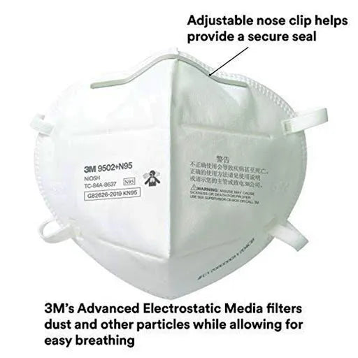 3M 9502+ NIOSH N95 MASK (Pack OF 50)