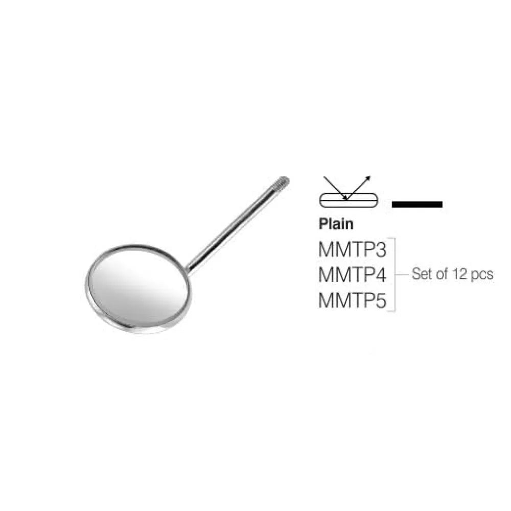 GDC Mouth Mirror Tops Plain Pack Of 12 Pcs - 3 (Mmtp3)