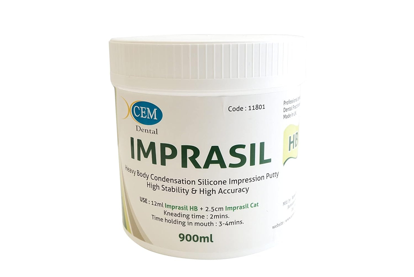 XCEM IMPRASIL HB | 900ml Dental Heavy Body Impression Putty