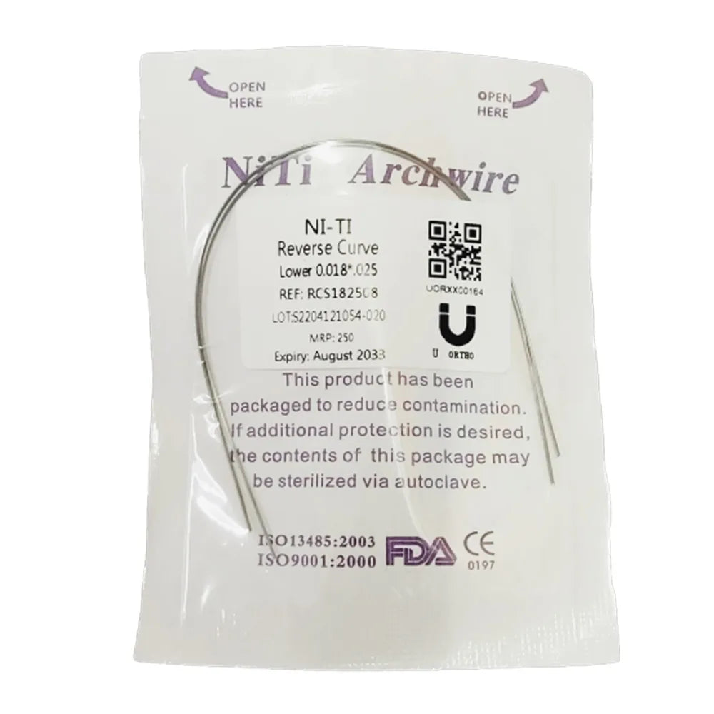 U ortho Niti Reverse Curve Archwire -Rectangular