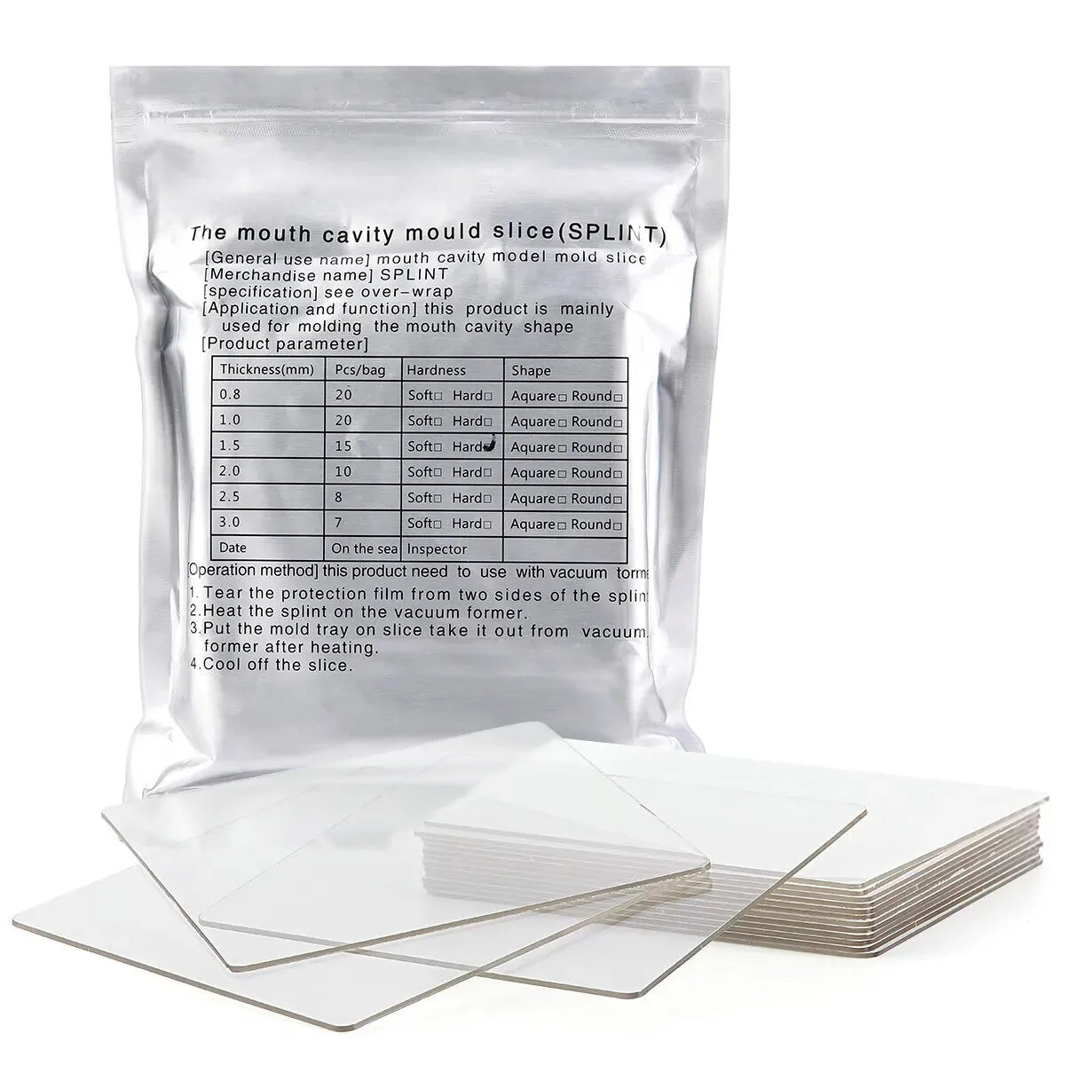 U Ortho Vacuum Forming Splint Sheets - Hard