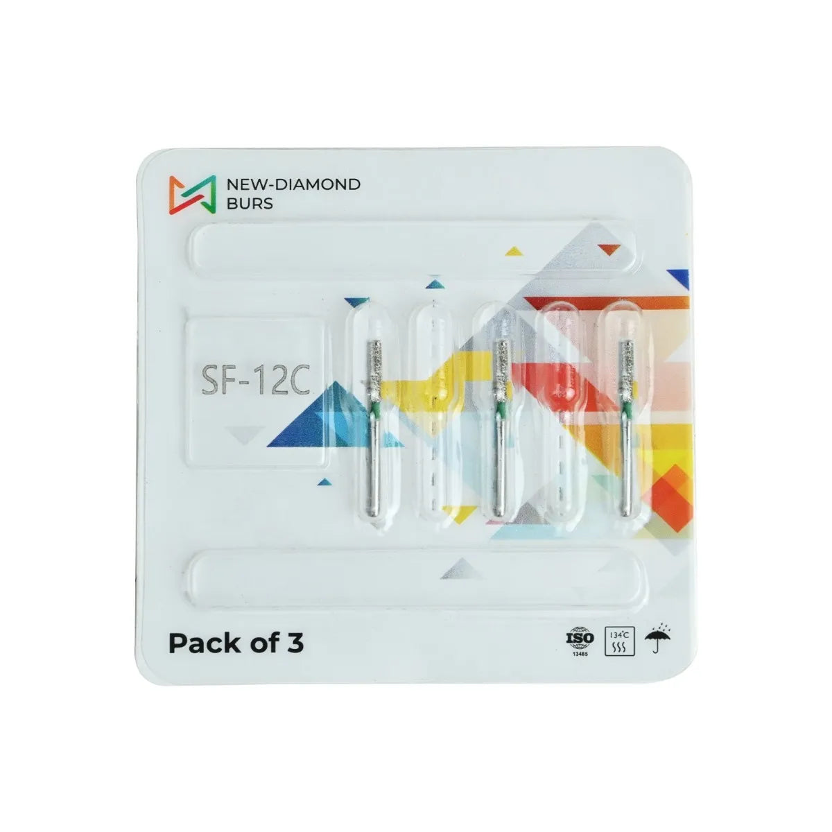 NewDiamond Straight Fissure Diamond Bur -SF (Pack of 3)