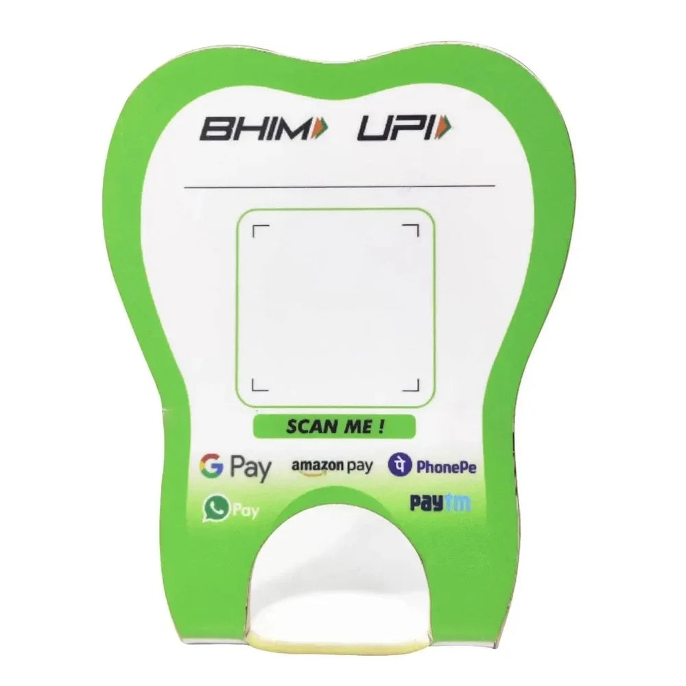 Acrylic Unique Dents Tooth Shaped QR Code Stand (QS001)