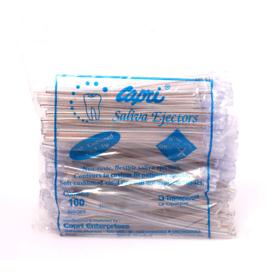 Capri Saliva Ejector Clear (10 Pack Of 100 Needles)