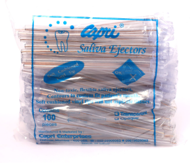 Capri Saliva Ejector Clear (10 Pack Of 100 Needles)