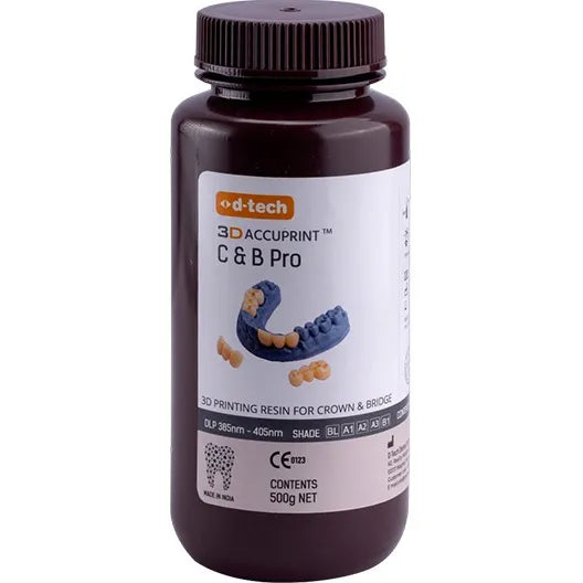 D-Tech 3D Accuprint Crown & Bridge Pro Dental 3D Printing Resin