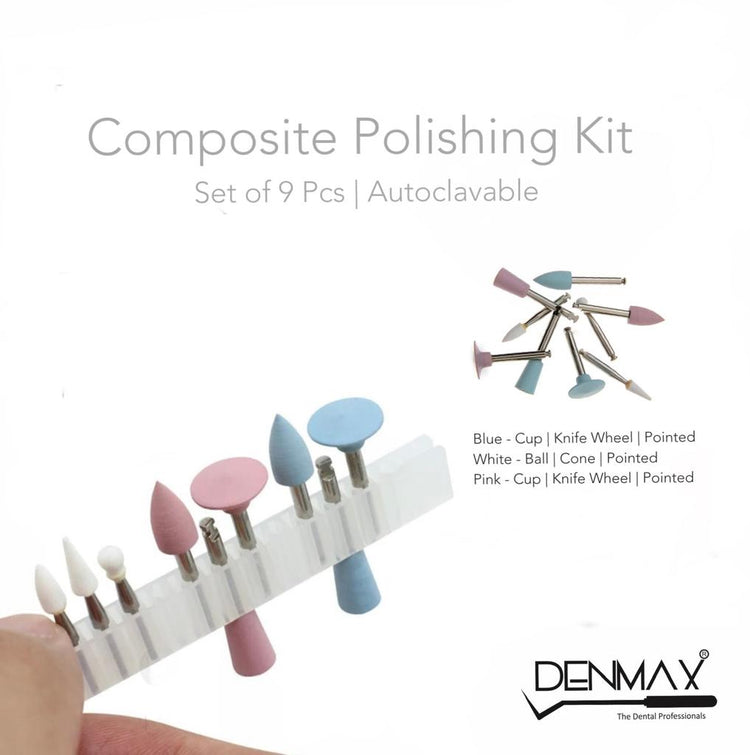 Denmax Composite Finishing & Polishing Instruments - Kit Pack of 9 Pcs