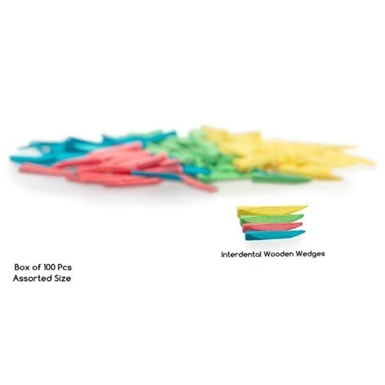 Denmax Wooden Assorted Wedges - Pack of 100Pcs