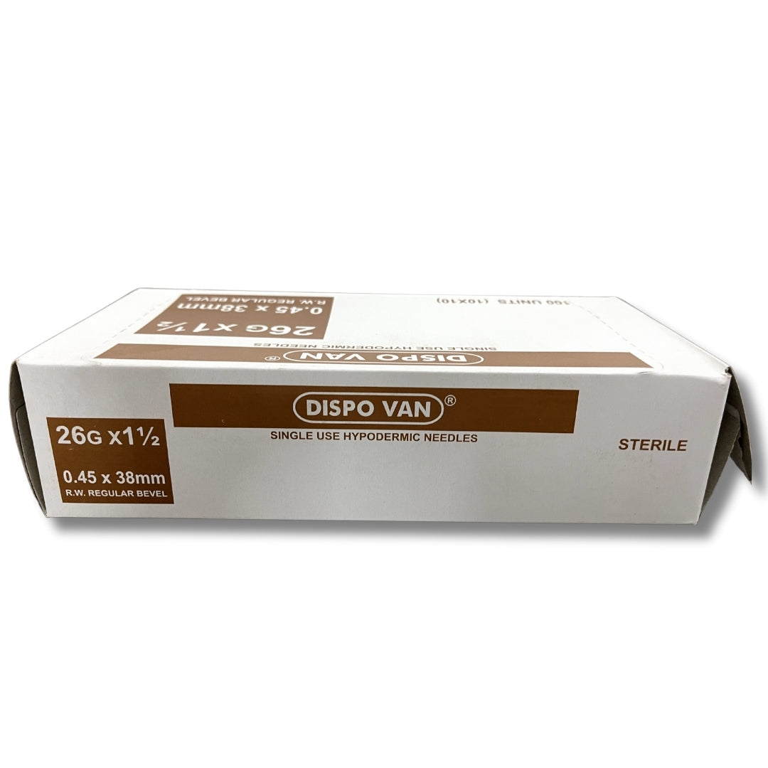 Dispo-Van-Hypodermic-Needle-26G1.5-inch-100-Units-Pack