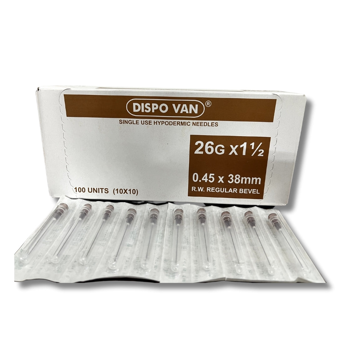 Dispo-Van-Hypodermic-Needle-26G1.5-inch-100-Units-Pack