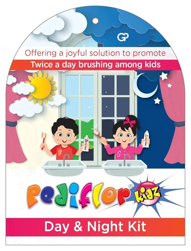 Group Pharma Pediflor Kidz Day & Night Kit With Buddy Toothbrush