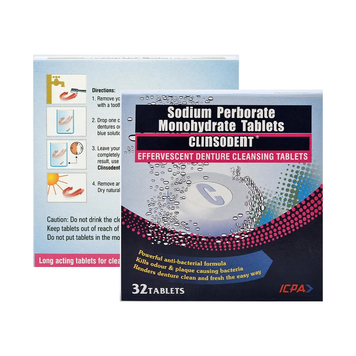 ICPA Clinsodent Denture Cleansing Tablets