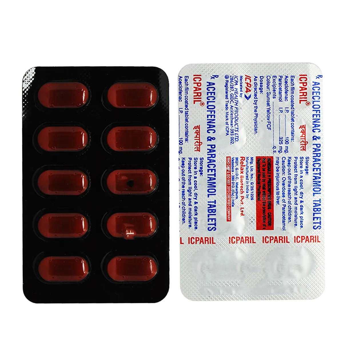 ICPA Icparil For Anti-Inflammatory Analgesic Tablets
