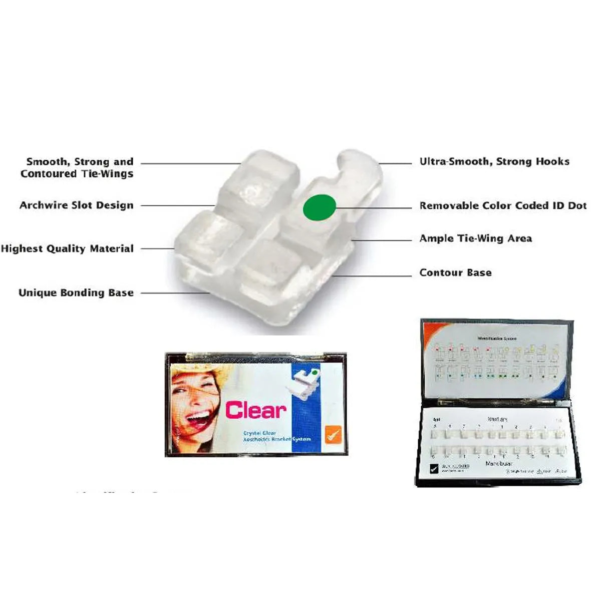 JJ Ortho Illusion Polycrystalline Ceramic Bracket Kits