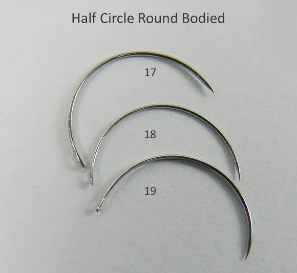 Lifeline Stainless Steel Suture Needles Half Circle Round Bodied