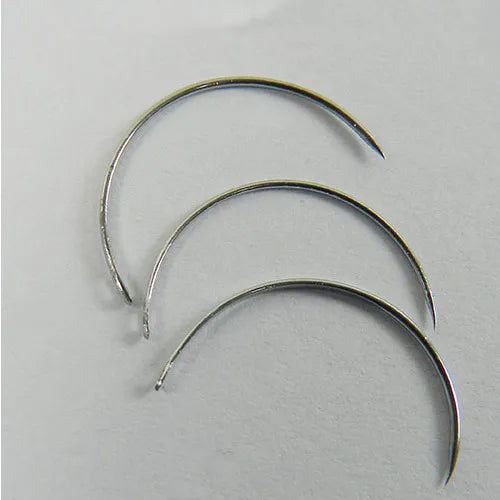 Lifeline Stainless Steel Suture Needles Half Circle Round Bodied