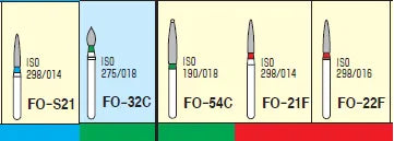 Mani Diamond Burs - Flame Ogival End / Fo Series