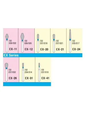 Mani Diamond Burs - Special (Extra) Shape / Ex Series