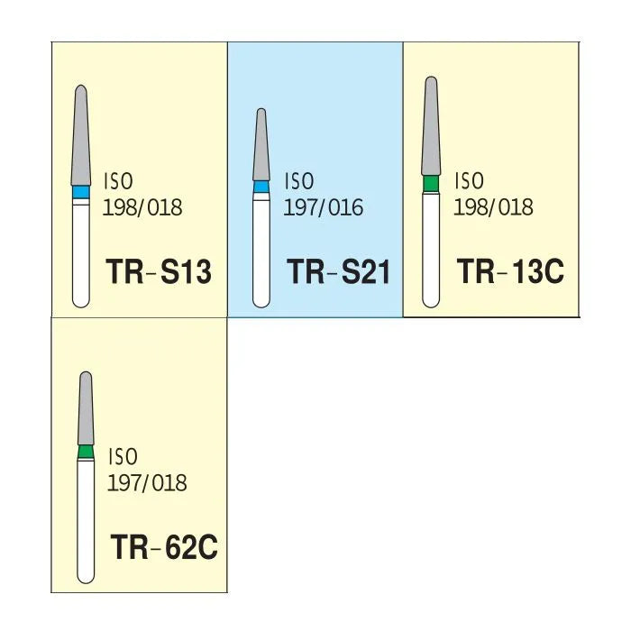 Mani Diamond Burs - Taper Round End / Tr Series