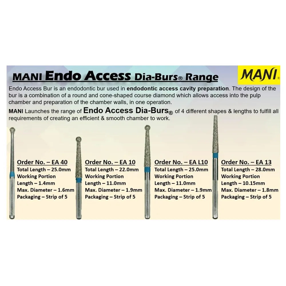 Mani Endo Access Diamond Burs