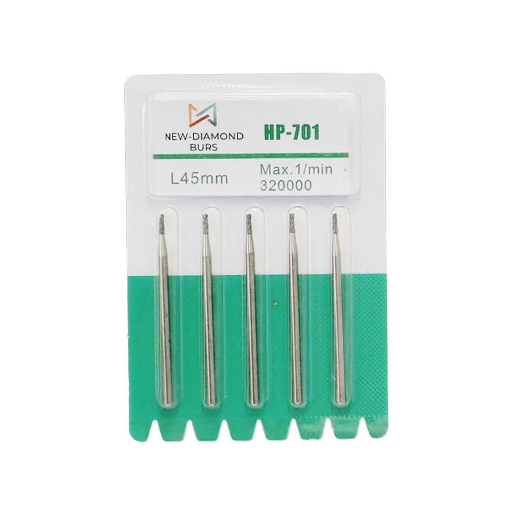 NewDiamond Cross-Cut Taper Fissure Carbide HP Burs (Pack of 5)