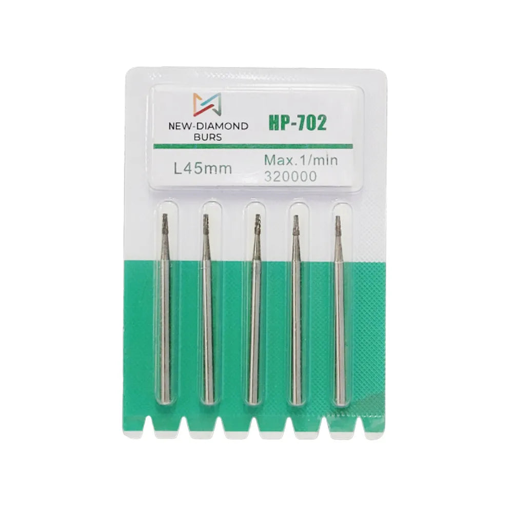 NewDiamond Cross-Cut Taper Fissure Carbide HP Burs (Pack of 5)