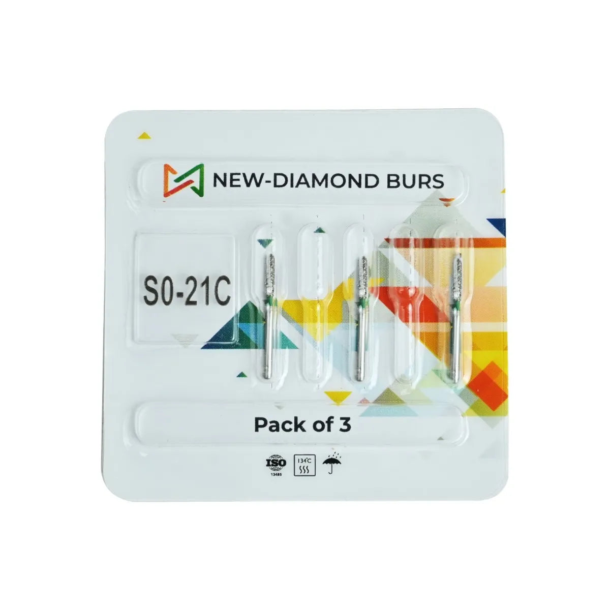 NewDiamond Straight Ogival Diamond Bur -SO (Pack of 3)