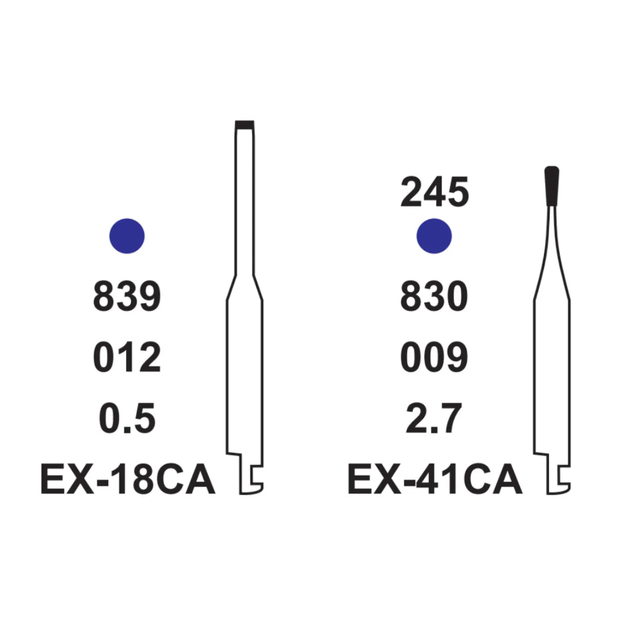 Pivo Extra Shape CA Diamond Burs - EX (Pack Of 5)