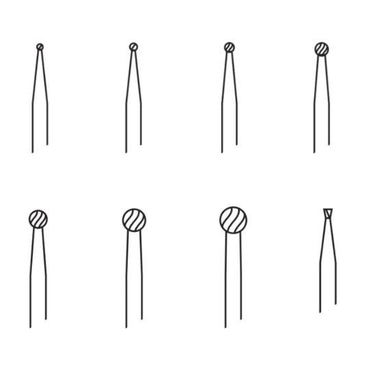 Pivo Round Carbide Burs - RA (Pack Of 5)
