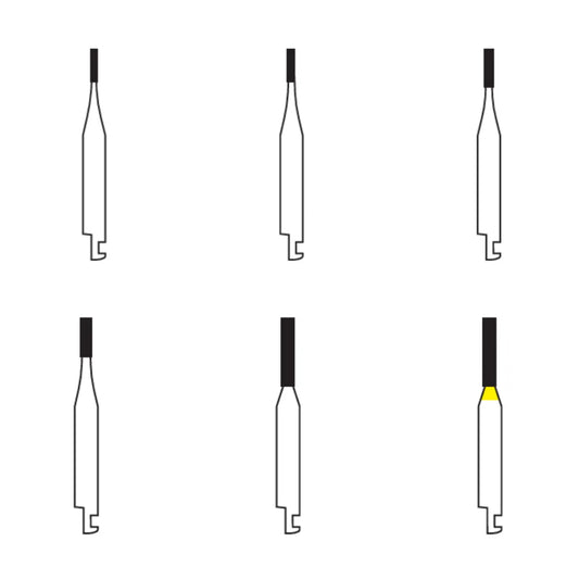 Pivo Straight Flat End CA Diamond Burs - SF (Pack Of 5)