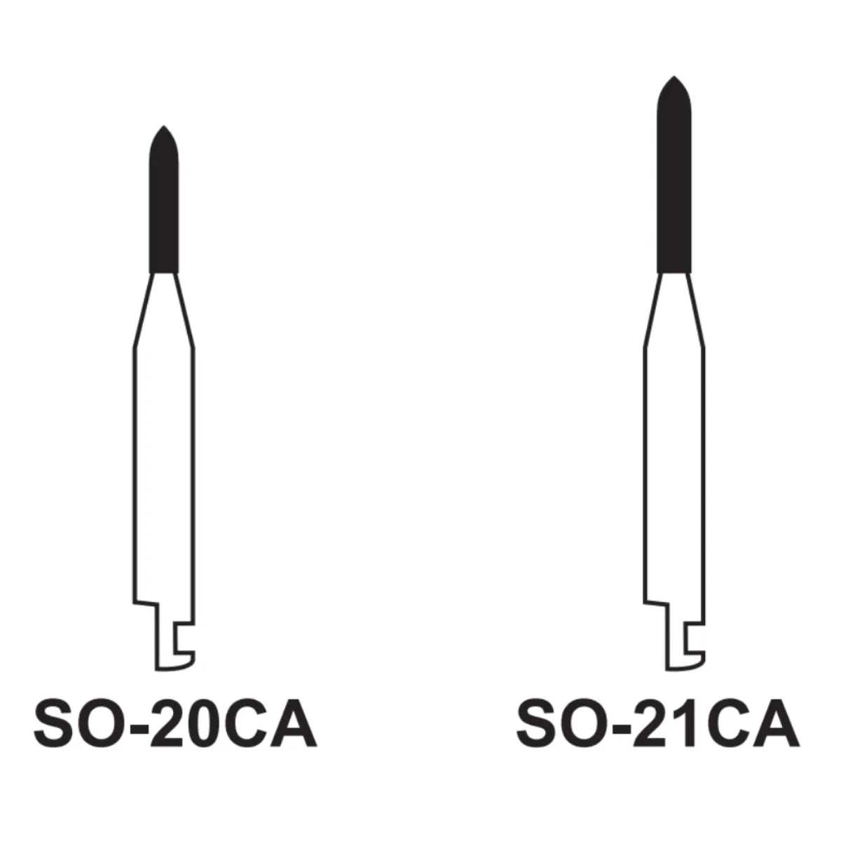Pivo Straight Ogival End CA Diamond Burs - SO (Pack Of 5)
