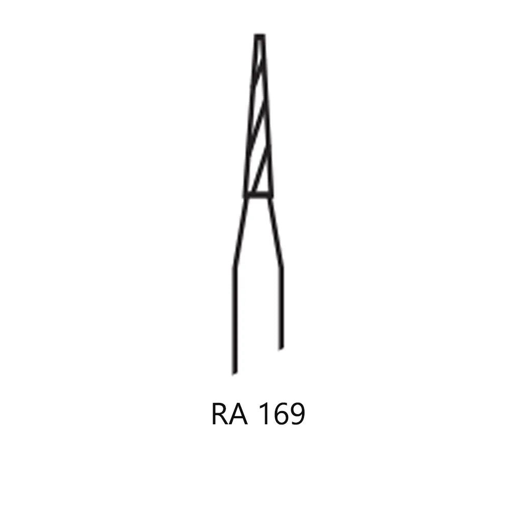 Pivo Taper Fissure Flat End Plain Cut Carbide Burs - RA-169 (Pack Of 5)