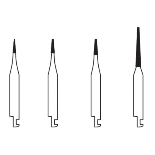 Pivo Taper Flat End CA Diamond Burs - TF (Pack Of 5)