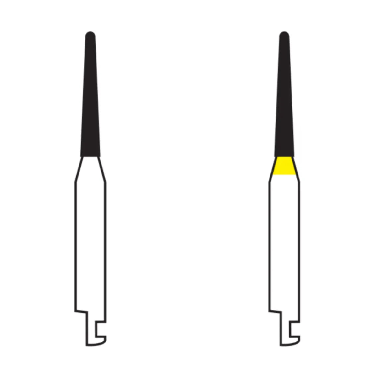 Pivo Taper Round End CA Diamond Burs - TR (Pack Of 5)