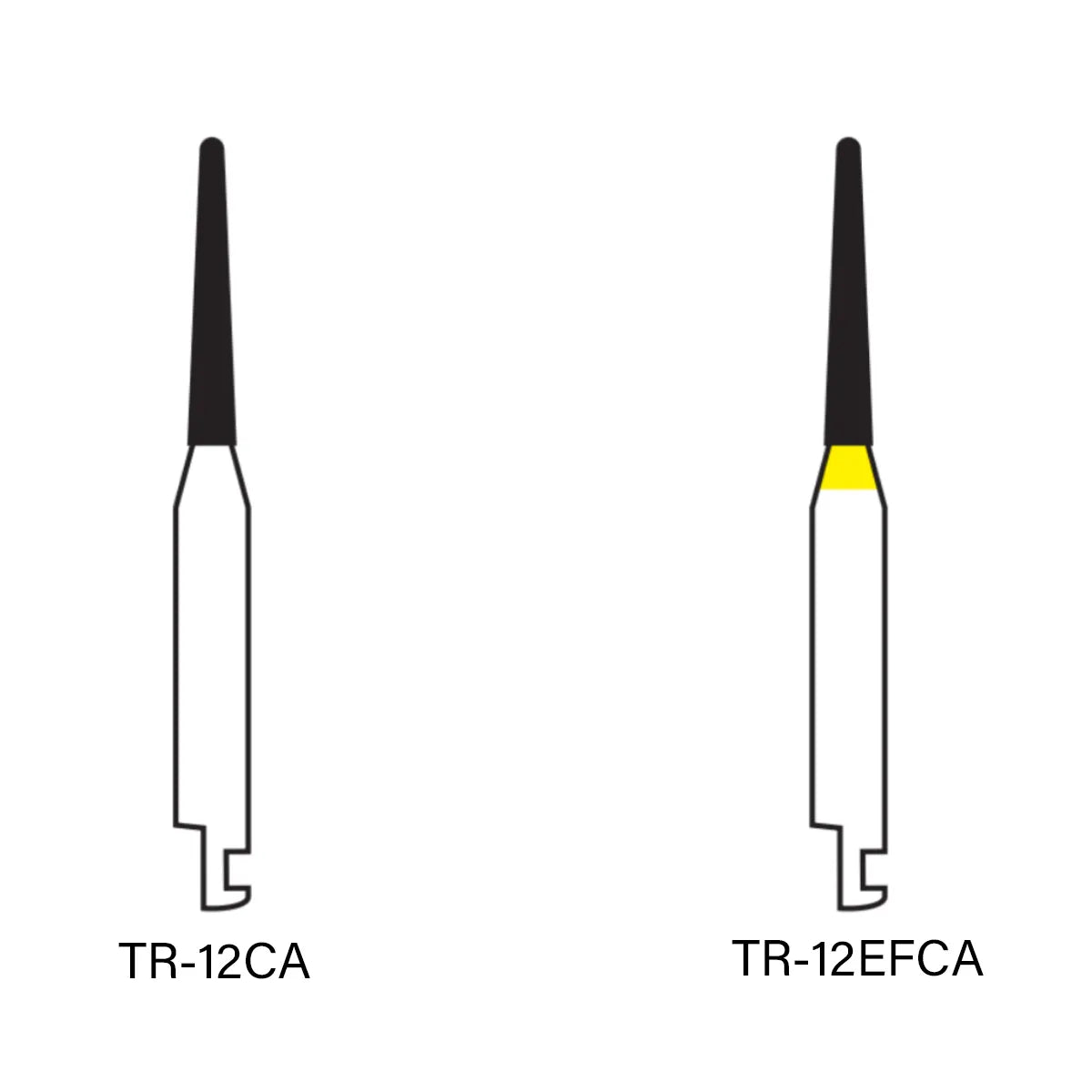 Pivo Taper Round End CA Diamond Burs - TR (Pack Of 5)