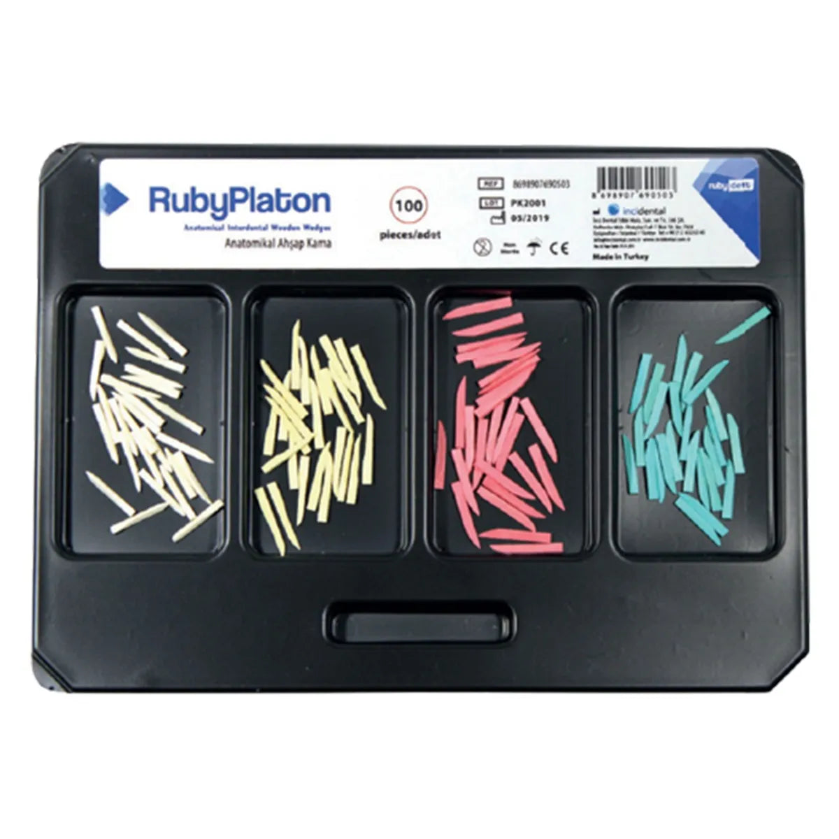 RubyDent Platon Wooden Wedges - Assorted (Pack of 100)