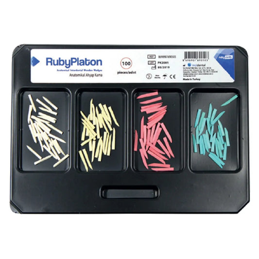 RubyDent Platon Wooden Wedges - Assorted (Pack of 100)
