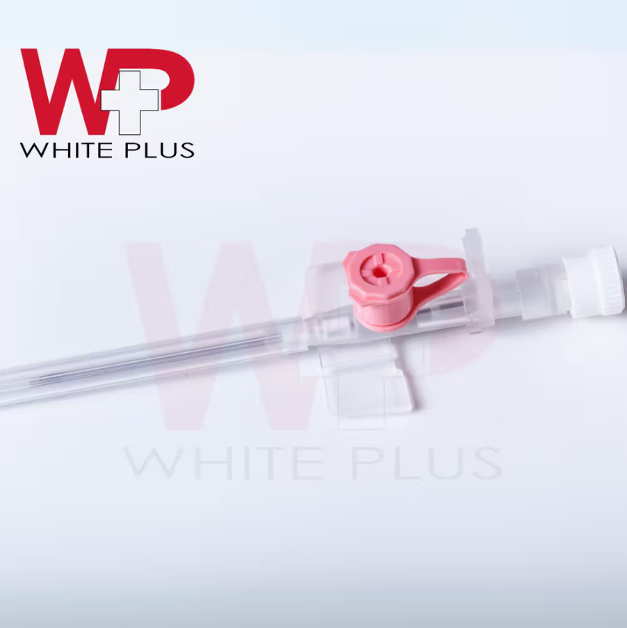 White Plus I.V. Cannula With Wings and With Port