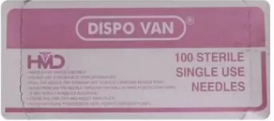 14 x HMD Dispovan Disposable Needle Size-21G X 1" Pack Size-100