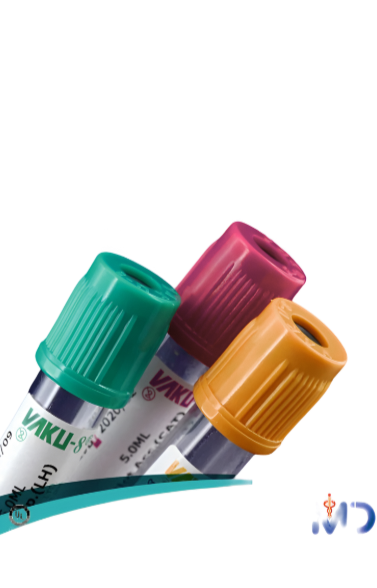 HMD Vaku-8 Naf+EDTA K2 Vaccum Blood Collection Tube - 2ml Pack of 100 Pieces (433204ELV)