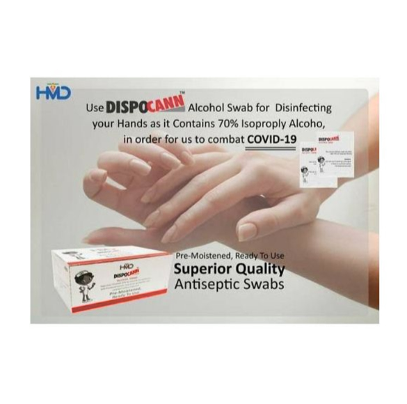 HMD Dispocann Alcohol Swab - Pack of 100