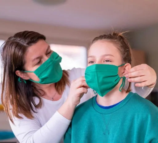 Surgical Green Cloth Mask Tie On Pack Of 10