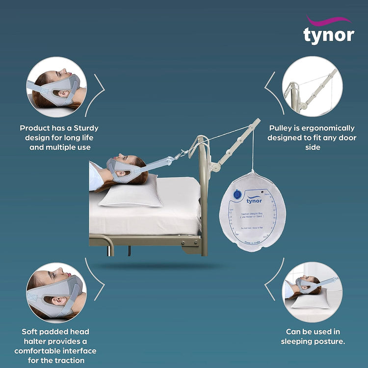 Tynor Cervical Traction Kit - With Weight Bag (Sleeping)